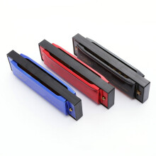 10-Gats Blauwe Plastic Mondharmonica Muziekspeelgoed Voor Kids