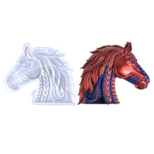 Durable Silicone Mold for Creating Horse Themed Wall-White