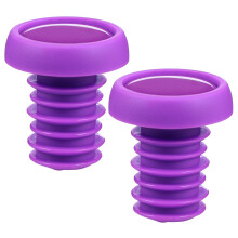 1Paar Fietsstuur Rubberdop Paarse End Caps Lichtgewicht Set