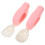 1Set Cucchiai E Per in Silicone Rosa 7