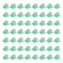 Pince à papier carrée colorée, 100 pièces, pince transparente-10