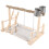 1Set Mehrfarbiger Vogelstand Holz Papageiensitz Mit Doppelfutterschale 8