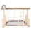 1Set Mehrfarbiger Vogelstand Holz Papageiensitz Mit Doppelfutterschale 6