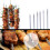 50Pz Spiedini Bbq Reutilizzabili Per Barbecue Esterni 8