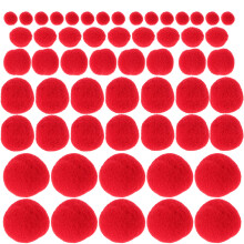 500Stk Rote Handgemachte Polyester Pompoms Für Basteln Und