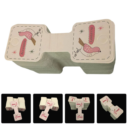 Haarseil Display Karten Papier Rosa Für Schmuckhalter 2