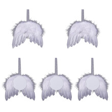 Sublimatie blanco producten hanger WhiteAngel Wings-Ronde 1