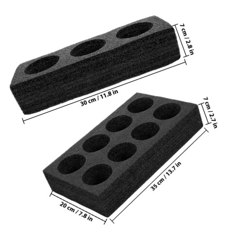 2Pièces Support Noir En Mousse Perle Pour Transport Facile De 1