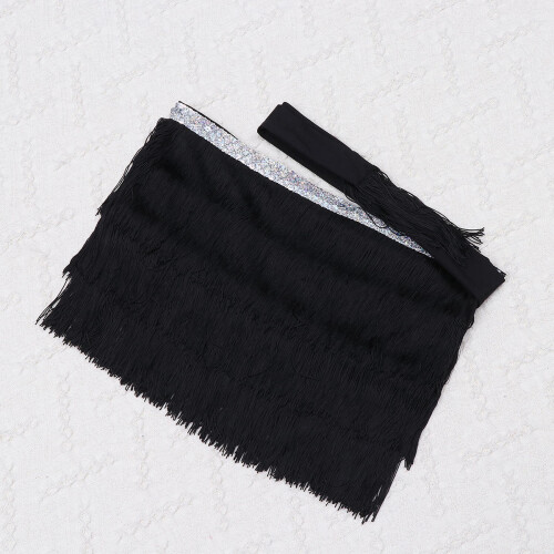 1Stk Modischer Bauchtanz Fransenrock Polyester Für Damen 1