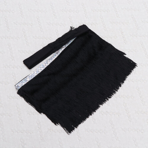 1Stk Modischer Bauchtanz Fransenrock Polyester Für Damen 2