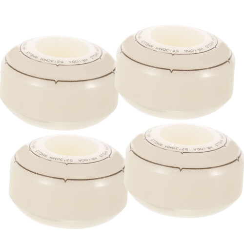 4St Multifunctionele Witte PU Wielen Skateboard Vervangingsset