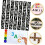 42Piece Letter Stencils Set, 515 cm Reusable Plastic Alphabet Stencil 5