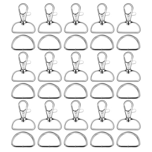 70St Zinklegering Tasgespen, Verstelbare D-Ring Buckles