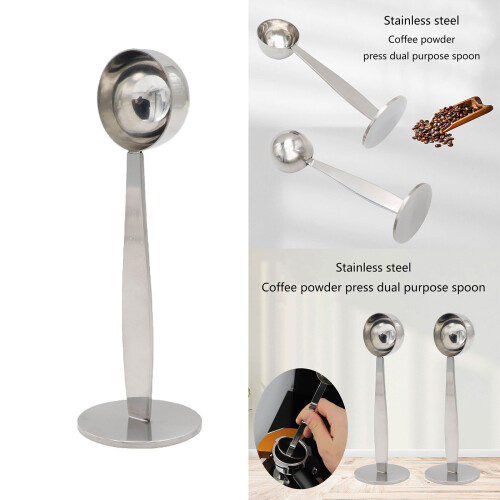 Stainless Steel Double Purpose Coffee Tamper for Precise 1