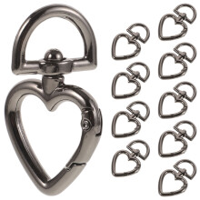 10Stk D-Spring-Karabiner Für Handtaschen Und DIY-Basteleien
