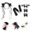 1Ensemble -Tête Et Queue Renard Peluche Douce Noire Pour Cosplay 6