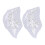 2Pz Patch Ricamate in Tessuto Argento Per E Borse Handmade 5
