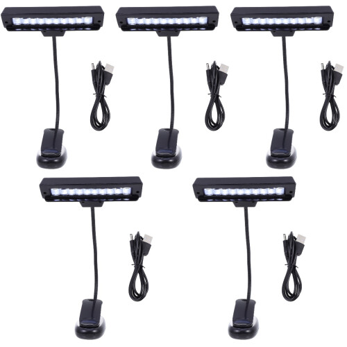 5Pz Da Scrivania Clip LED Nero Luce Da E Studio 2