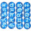 20Pièces Cabochons Verre Bleu Ronds Pour Décorations DIY 5
