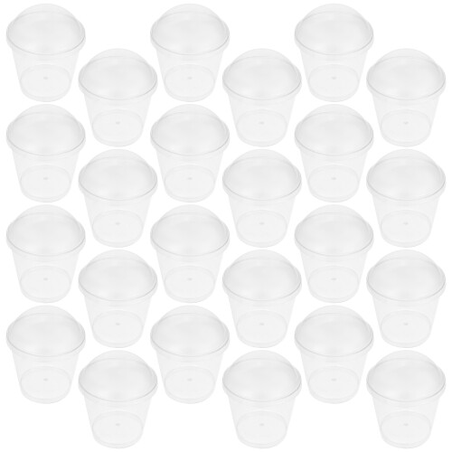25Jgo Vasos Transparentes Con Para , Postres Y 1