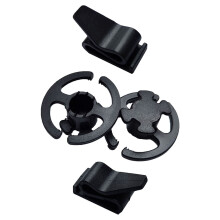 2Pares Plástico Preto Para Máscara E Capacete Simples