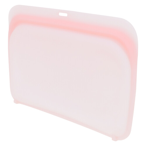 4Contenants Silicone Souples Réutilisables Rose Pour Aliments