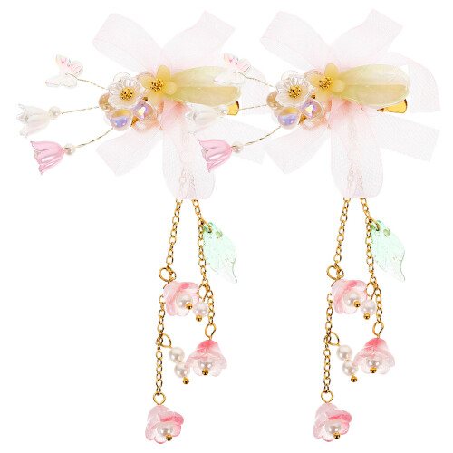 1Par Presilhas Com Tassel Rosa Para 1