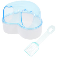 1Conjunto Banho Para Hamster Espaçoso Plástico Azul Para
