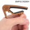 1Conjunto Capo De Guitarra Metálico Marrom Claro Com Palhetas 11