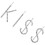 1Conjunto Presilhas De Com Letras Prateadas E 1