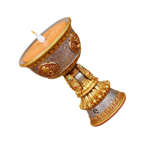 LED Simulated Flame Durable LED Resin Lamp for Temple-D