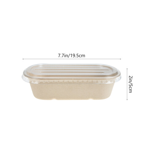 50Ud Cajas Desechables Para Ensaladas Resistente Y Biodegradable 1