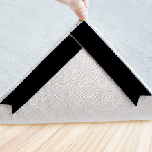 Bande adhésive antidérapante résistante, lavable et réutilisable, pour tapis et sols en bois dur, installation facile et design triangulaire pour