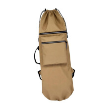 Skateboard Bag Oxford Water Resistant Longboard Carry Case Backpack With Handle Khaki