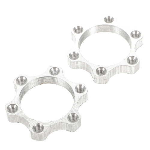 2Pièces Adaptateurs Freins Solides Aluminium Argenté 1