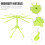 Stendino Noodles Pieghevole ABS Verde, Facile Da Usare E 10