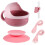 1Conjunto Tigelas De Com Ventosa Prateadas Silicone 9
