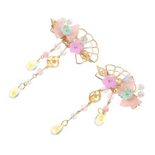 1Par Presilhas Antique Com Tassel Para Mulheres Multicolor