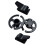 2Paires Connecteur Masque Casque Noir Fixation Simple 1