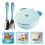 1Conjunto Tigela Infantil Azul Aço Para Comida E 3