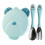 1Conjunto Tigela Infantil Azul Aço Para Comida E 4