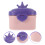 2Pièces Boîte Violet PP Avec Scellée Étanche 5