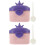 2Pièces Boîte Violet PP Avec Scellée Étanche 4
