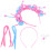 2Conjuntos Material Para Tiara DIY Rosa Pelúcia Decoração 1