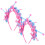 2Conjuntos Material Para Tiara DIY Rosa Pelúcia Decoração 10