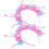 2Conjuntos Material Para Tiara DIY Rosa Pelúcia Decoração 8