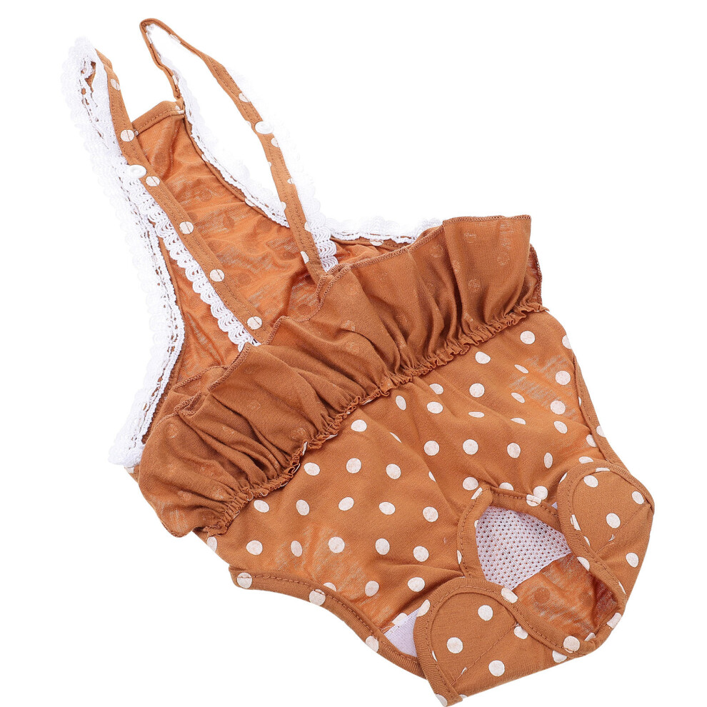 1Szt Komfortowe BawełNiane Pieluchy Dla PsóW I SzczeniąT BrąZowe-image