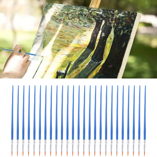 50 Stück Acrylpinsel, runder Flachpinsel,-16,5 spitz 1