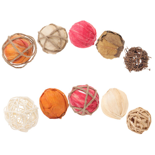 1Conjunto Bola Rústica Fibra Para Decoração De E Artesanato