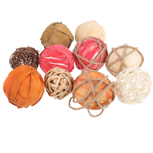 1Conjunto Bola Rústica Fibra Para Decoração De E Artesanato 1